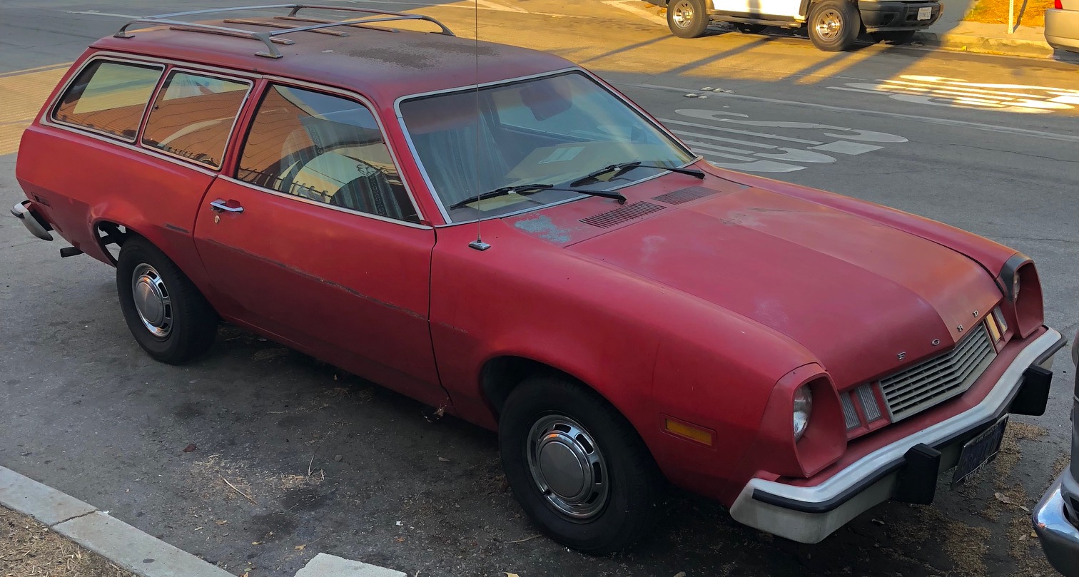 A Ford Pinto wagon — two doors and a tailgate